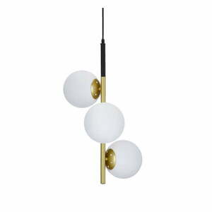 Lampa wisząca w kolorze złota ze szklanym kloszem 32.5x32.5 cm Duo – Candellux Lighting obraz