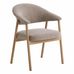 Beżowe krzesła z litego drewna dębowego z podłokietnikami zestaw 2 szt. Elk – Unique Furniture obraz