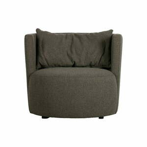 Ciemnobrązowy fotel z materiału bouclé Explore – vtwonen obraz