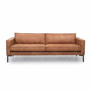 Jasnobrązowa sofa ze sztucznej skóry Scandic Rate obraz