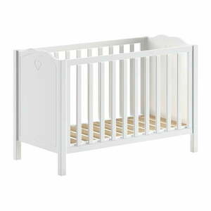 Białe łóżeczko z litego drewna sosnowego 60x120 cm Amori – Vipack obraz