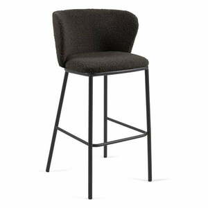 Czarny hoker (wysokość siedziska 75 cm) Ciselia – Kave Home obraz