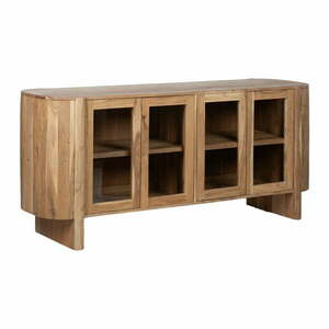 Witryna z litego drewna akacjowego w naturalnym kolorze 180x80x40 cm Creel – Ixia obraz