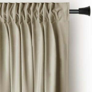 Brązowa/beżowa aksamitna zasłona częściowo zaciemniająca (dimout) 140x245 cm Pleat – Restilo obraz