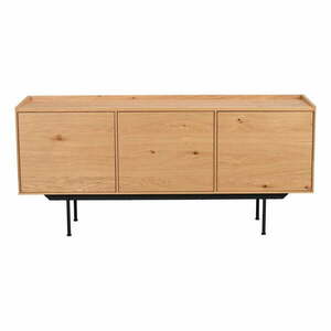 Naturalna niska komoda w dekorze dębu 160x74 cm Brewerton – Rowico obraz