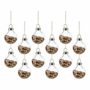 Szklane bombki zestaw 12 szt. ø 3 cm Gold Mini – Sass & Belle obraz