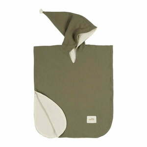 Muślinowe poncho dziecięce w kolorze khaki rozmiar S – Malomi Kids obraz