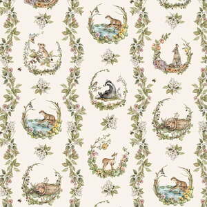 Papierowa tapeta dziecięca 100 cm x 280 cm Animals in the Circles – Dekornik obraz