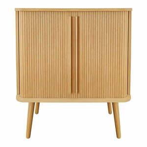 Wysoka komoda w dekorze dębu z drzwiami przesuwnymi 83x95 cm Rove – Woodman obraz