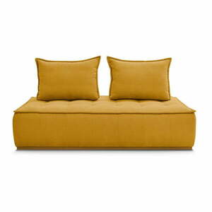 Musztardowa sofa z materiału bouclé 175 cm Elisa – Bobochic Paris obraz