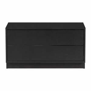 Czarna modułowa szafka pod TV z litego drewna sosnowego 75x40 cm Finca – WOOOD obraz