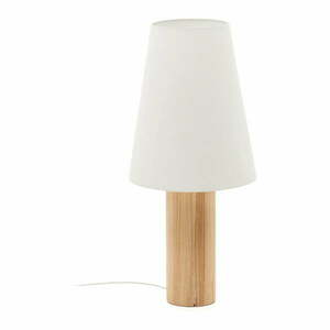 Biało-naturalna lampa stojąca z tekstylnym kloszem (wys. 110 cm) Marga – Kave Home obraz