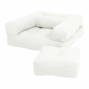 Dziecięcy fotel rozkładany s taburetkou Karup Design Mini Cube Creamy obraz