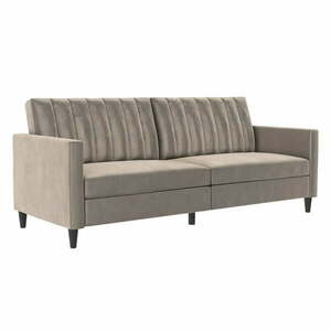 Jasnoszara aksamitna sofa 207 cm Celine – Støraa obraz