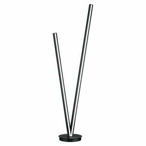Czarna lampa stojąca LED ze sterowaniem głosowym/mobilną aplikacją i metalowym kloszem (wysokość 172, 5 cm) Cicanto – CINQUE obraz