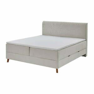 Beżowe łóżko boxspring ze schowkiem 160x200 cm Memphis − Meise Möbel obraz