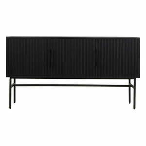 Czarna niska komoda z litego drewna mango 150x80 cm Abage – Light & Living obraz