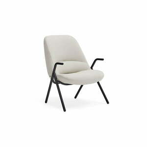 Biały fotel Teulat Dins, wys. 90 cm obraz