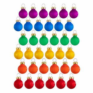 Szklane bombki wykonane ręcznie zestaw 36 szt. ø 2 cm Rainbow Mini – Sass & Belle obraz
