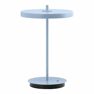 Jasnoniebieska metalowa lampa stołowa LED z metalowym kloszem (wysokość 31 cm) Asteria Move – UMAGE obraz