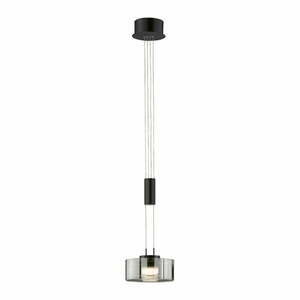 Czarna lampa wisząca LED ze ściemniaczem i szklanym kloszem ø 20 cm Lavin – Fischer & Honsel obraz