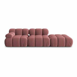 Różowa aksamitna sofa 282 cm Bellis – Micadoni Home obraz