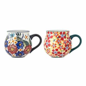 Kamionkowe kubki zestaw 2 szt. 330 ml Florist – Bloomingville obraz