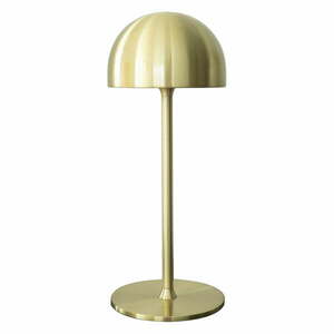 Lampa stołowa LED w kolorze mosiądzu ze zdalnym sterowaniem i metalowym kloszem (wysokość 30 cm) Tim – Sirius obraz