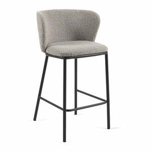 Jasnoszary hoker (wysokość siedziska 65 cm) Ciselia – Kave Home obraz