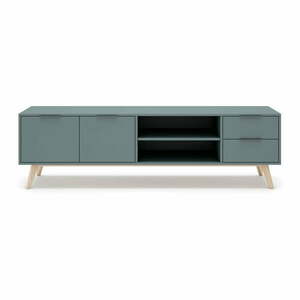 Szarozielona szafka pod TV 180x53x40 cm Pisco – Marckeric obraz