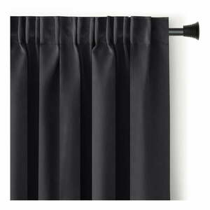 Czarna zaciemniająca zasłona termiczna 140x245 cm Pleat – Restilo obraz