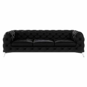 Czarna aksamitna sofa 243 cm Chelsea – Ropez obraz
