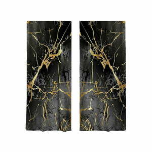 Czarno-złote zasłony zestaw 2 szt. 140x260 cm – Mila Home obraz