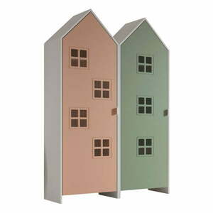 Zielono-różowa szafa dziecięca 115x171, 5 cm CASAMI BRUGES – Vipack obraz