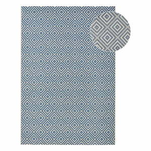 Niebieski dywan odpowiedni na zewnątrz NORTHRUGS Karo, 140x200 cm obraz