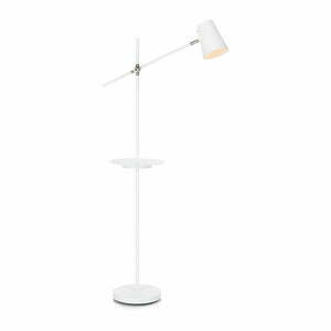 Biała lampa stojąca z półką Markslöjd Linear obraz