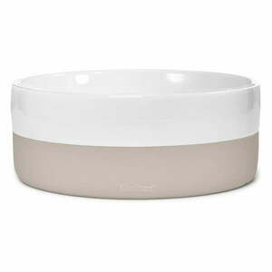 Porcelanowa miska dla psów ø 17, 5 cm Coppa Greige S/M – MiaCara obraz