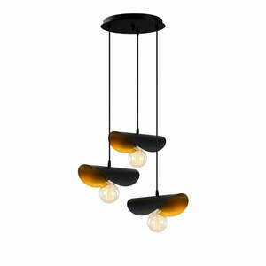 Lampa wisząca w czarno-złotym kolorze z metalowym kloszem ø 45 cm Sivani – Opviq lights obraz