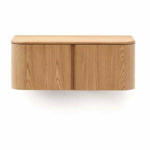 Wisząca szafka pod umywalkę w dekorze jesionu w naturalnym kolorze 90x35 cm Salaya – Kave Home obraz