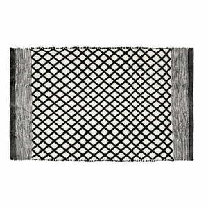 Czarno-biały dywanik łazienkowy z plastiku z recyklingu 50x80 cm Tara – Wenko obraz