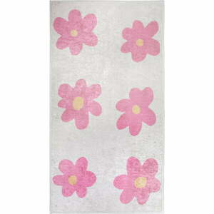 Różowo-kremowy dywan dziecięcy odpowiedni do prania 120x180 cm Cute Flowers Pink – Vitaus obraz