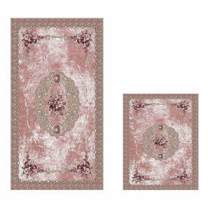 Różowe dywaniki łazienkowe zestaw 2 szt. 60x100 cm – Foutastic obraz