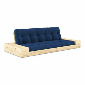 Niebieska sztruksowa rozkładana sofa 244 cm Base – Karup Design obraz