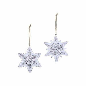 Zestaw 2 ozdób choinkowych Ego Dekor Misto Snowflakes obraz