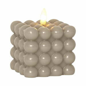 Beżowa woskowa świeca LED Star Trading Flamme Dot, wys. 9, 5 cm obraz