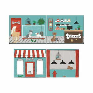 Zasłona dziecięca do łóżka 4 szt. 195x75 cm Pet Shop – Vipack obraz