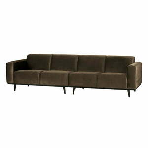 Brązowa aksamitna sofa BePureHome Statement, 280 cm obraz