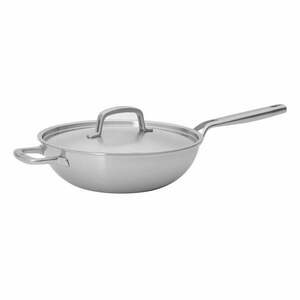 Patelnia wok ze stali nierdzewnej z pokrywką ø 30 cm Lucca 3.0 – FABINI obraz