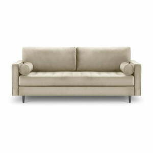 Beżowa aksamitna sofa Milo Casa Santo, 219 cm obraz