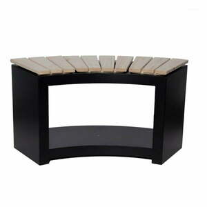 Czarna ławka ogrodowa Curved – Esschert Design obraz